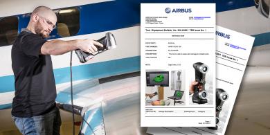 Creaform HandySCAN 3D 掃描儀現已通過空中客車公司認證